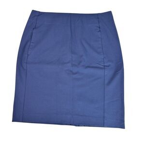 J. Jill Ponte Knit Pencil Skirt Small Blue